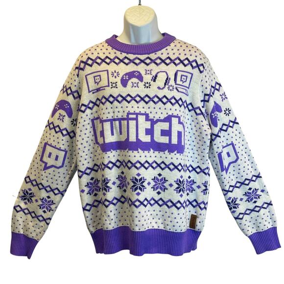 Tipsy Elves Special Edition TWITCH Ugly Christmas Sweater Size XL - Picture 1 of 5